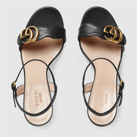 gucci black sandals price|gucci black heel sandals.